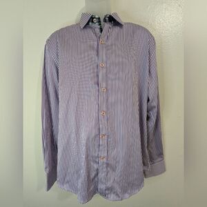 Robert Graham Dopamine Dressing Preppy Academia Bold Elevated Classic Shirt LG